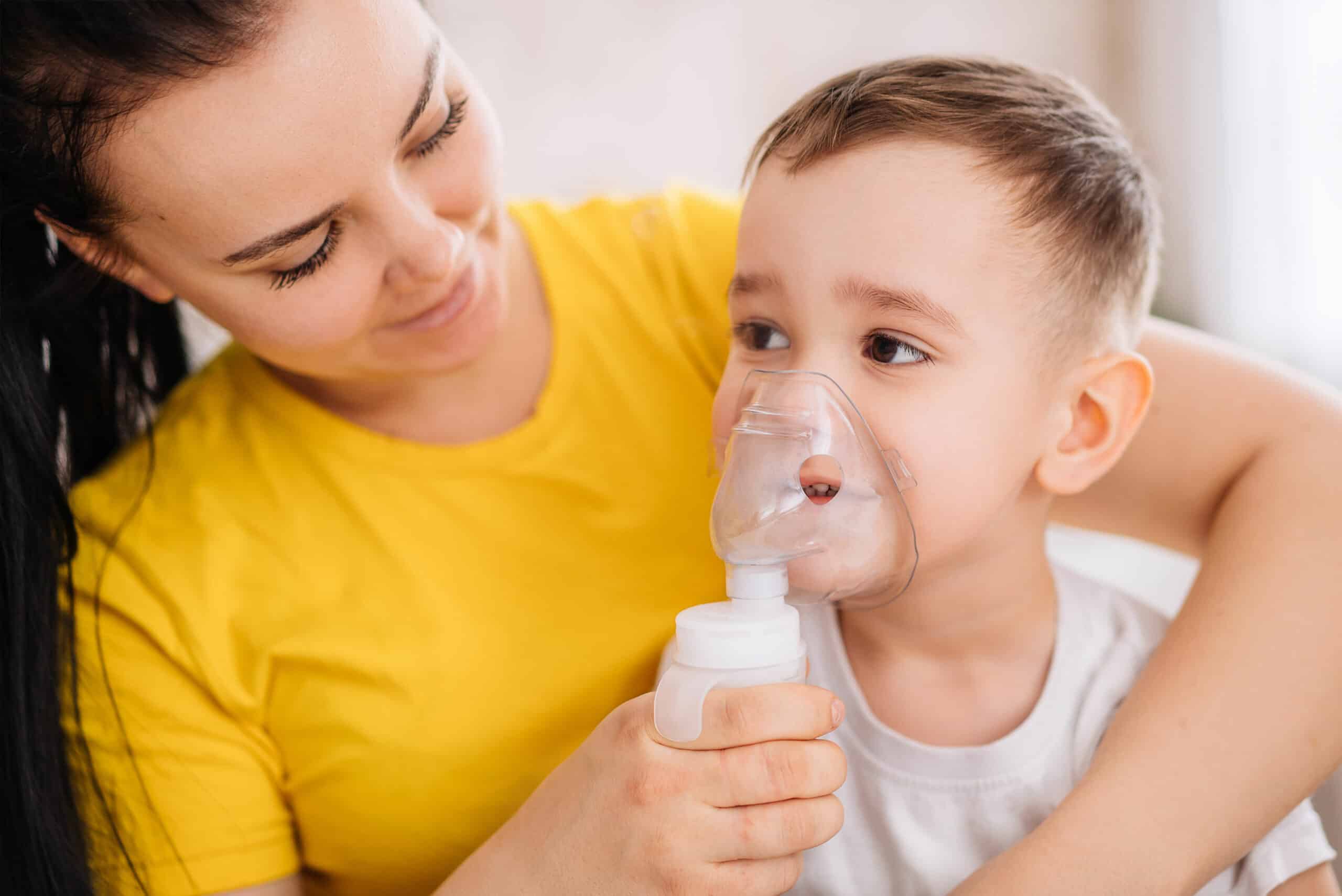 Child with Nebulizer